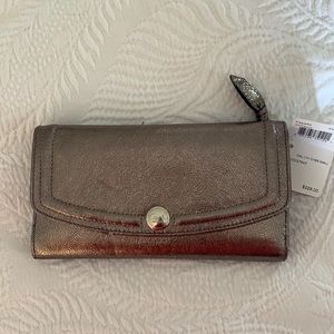 NWT Silver/Pewter Coach Wallet